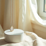 0.5-1CT Lab Grown Gemstone Necklace Series in 10K/14K/18K Gold Exclusive for Women Perfect Christmas Gift Choice Hypoallergenic