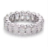 Full Eternity Oval Cut Moissanite Wedding Ring