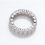 Full Eternity Oval Cut Moissanite Wedding Ring