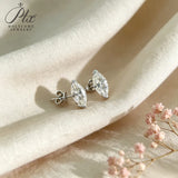 Moissanite Earrings Marquise Cut White Color VVS1 GRA Certificate Hypoallergenic Non-fade Daily Jewelry