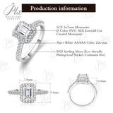 Moissanite Rings 1ct 100% S925 Sterling Silver VVS1 Trillion Heart Multi-Shape  K D Wedding Bridal Anniversary Gift Women Charms