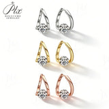 1-2ct D Color Round Cut Moissanite Earrings VVS1 S925 White Yellow Rose Gold Classic Fine Jewelry Anniversary Gift for Her