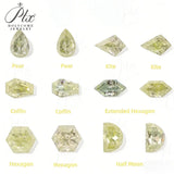 Vintage salt and pepper diamond engagement ring rose gold engagement ring diamond cluster ring wedding Bridal Anniversary Hexagon Cut