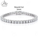 Moissanite Tennis Bracelet 925 Sterling Silver Round Cut 2mm-6.5mm D Color VVS1 Factory Direct Fine Jewelry for Unisex Casual Wear 6-8.5inch