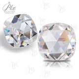 Moissanite Flat Bottom Rose Cut Cushion D Color Loose Gemstone Top Quality VVS1 GRA Certificate Beads Jewelry Charms For Women