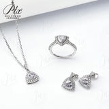 Jewelry Set Moissanite Jewelry Set Trillion Cut It Includes Ring Necklace & Earrings Suitable for Weddings and Ideal As A Gift