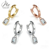 1ct/2ct D Color Emerald Cut Moissanite Earrings VVS1 S925 White Yellow Rose Gold Luxury Anniversary Gift for Women Valentine