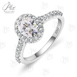 Moissanite Rings 1ct 100% S925 Sterling Silver VVS1 Trillion Heart Multi-Shape  K D Wedding Bridal Anniversary Gift Women Charms