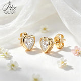 1‑4ct Moissanite Earrings Heart Cut D Color VVS1 925 Sterling Silver GRA Certified Hypoallergenic Non‑Fading Factory Direct Gift