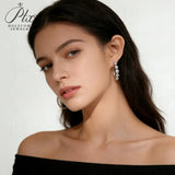 2ct D Color Circle Hoop Moissanite Earrings Round Cut VVS1 S925 White Yellow Rose Gold Anniversary Wedding Gift for Women