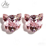 7x7mm Lucky Cat Cut Golden/White/Purple/Pink/Green/Ice Blue/Yellow Colors Cubic Zirconia Gemstones for Jewelry Making DIY Gift