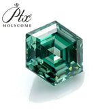 Moissanite Diamond Hexagon Cut Green/White Color VVS1 Brilliant Cut Tester Positive Factory GRA Certificate Jewelry Making DIY