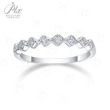 Moissanite Ring S925 Sterling Silver Round Cut D Color for Women Wedding Band Bridal Fine Jewelry Gift Package Anniversary