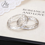 All Moissanite/Lab Grown Ruby Plain Band Ring Multiple Colors D White/Green/Champagne/Red Unisex Anniversary Birthday Present