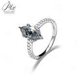 Moissanite Ring 925 Sterling Silver Mixed Cut Multi Color VVS1 GRA Certified Daily Versatile Gift Perfect for Daily Wear Hypoallergenic