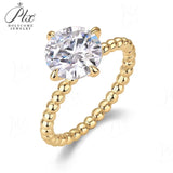 2/3 CT Moissanite Ring S925 Sterling Silver D Color VVS1 Round Cut Women's Jewelry Ideal Holiday Gift Anti-Allergic