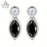 Moissanite Marquise Round Cut Earrings Champagne Black White with GRA Certificate Versatile Style Ideal Gift for All Occasions