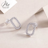 Moissanite Ruby Sapphire Earrings 925 Sterling Silver Round Cut Hollow Oval Luxury Jewelry Factory Direct Ideal Gift For Women Hypoallergenic