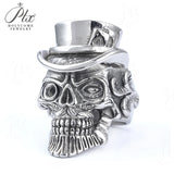 Men’s Punk Skull Rings Stainless Steel Multi-Style Hip-Hop Biker Fashion Jewelry Personality Rock Ring Party Charm Gift