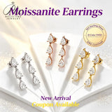 3ct Moissanite Earrings Pear Cut D Color VVS1 925 Sterling Silver GRA Certified Hypoallergenic Factory Direct Daily Wear