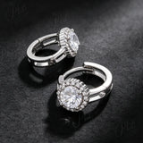 1/2ct Moissanite Earrings Round Cut D VVS1 925 Sterling Silver GRA Certified Factory Direct Hypoallergenic Daily Wear Women Jewelry