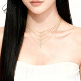 Moissanite Pendant Six Claw Marquise Necklace White Yellow Rose Gold Options Sparkling Fine Jewelry Special Occasion Gift