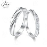 Moissanite Couple Ring S925 Sterling Silver D Color VVS1 Round Cut GRA Certified Hypoallergenic Direct Factory Daily Jewelry Ideal Gift for Her