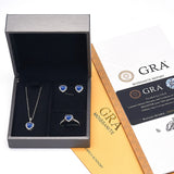 Jewelry Set Moissanite Jewelry Set Heart-Cut It Includes Ring Necklace & Earrings Suitable for Weddings and Ideal As A Gift