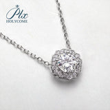 Moissanite Diamond 6.5mm 1CT Necklace For Woman Pendant 925 Silver Party Bridal Fine JewelryHochwertiger Schmuck Geschenk charms