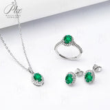 Jewelry Set Moissanite Jewelry Set Oval Cut It Includes Ring Necklace & Earrings Suitable for Weddings and Ideal As A Gift