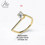 Ring Set Moissanite Lab Sapphire Combination Rings 925 Silver VVS1 Irregular Rings for Women Hypoallergenic Perfect Gift