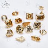 Moissanite Stone Multiple Shapes Champagne Brilliant Cut Loose Gems Jewelry Making Charm S925 Jewel Gift Beads Pass Diamond Test