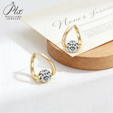 1-2ct D Color Round Cut Moissanite Earrings VVS1 S925 White Yellow Rose Gold Classic Fine Jewelry Anniversary Gift for Her