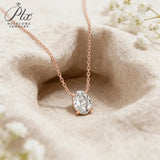 Moissanite Pendant 1-3ct Elegant Oval-Cut D-Color Necklace 100% 925 Sterling Silver Sparkling Daily Wear Jewelry for Women