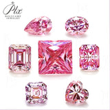 Moissanite Plating Sakura Pink VVS1 Oval/Pear/Heart/Asscher/Emerald Cut for Engagement Rings Jewelry Making DIY Craft Accessories