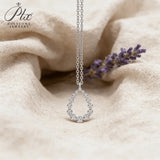 4.6CT Moissanite Hollow Water Drop Pendant Round Shape S925 D Color High-End Jewelry for Women Perfect for Anniversary Gifts