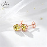 1ct Moissanite Earrings Excellent Round Cut Multi‑Color VVS1 925 Sterling Silver GRA Certified Hypoallergenic Commute‑Friendly