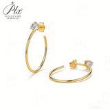 Moissanite Earrings Round-Cut D-Color with S925 Exquisite jewelry perfect for daily wear & an ideal Valentine's Day gift for her