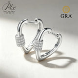 1mm Moissanite Earrings Round Cut D Color VVS1 925 Sterling Silver GRA Certified Factory Direct Non-fading Commute Wear