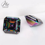Moissanite VVS1 Asscher Cut Plated Garnet / Sakura Pink / Rainbow Purplefor Fashion Jewelry Designers & DIY Projects