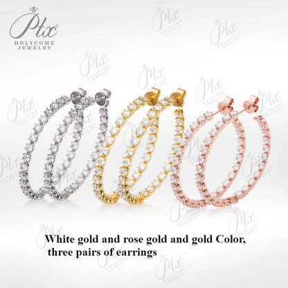 Hot Sale Euramerican Fashion Jewelry Stud Earring Ear Loop 100% 925 Sterling Silver Plated 18K For Women Anniversary Gift Charms