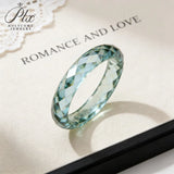 All Moissanite/Lab Grown Ruby Plain Band Ring Multiple Colors D White/Green/Champagne/Red Unisex Anniversary Birthday Present