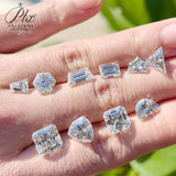 D Color Super White Moissanite Diamonds Round/ Oval/ Pear/ Radiant/ Emerald/ Heart/ Princess/ Cushion/ Asscher & Triangle Cuts