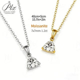 Moissanite Pendant Necklace S925/10K/14K 1.2ct GRA Trillion Cut D VVS1 Factory Direct Fine Jewelry Women Perfect Anniversary Gifts