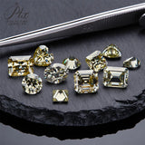 Luxury Yellow Moissanite Loose Stones – Round/Oval/Heart Shapes Perfect for Engagement Rings Bracelets and Pendants