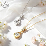 1CT Moissanite Necklace 925 Sterling Silver D Color VVS1 Round Cut Pendant GRA Certified Non‑Fading Commute‑Friendly Gift