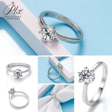 Moissanite Ring 12 Colors Round 1CT 925 Sliver Fine Jewelry Birth Stones Wedding Gift Women Jewel Ring Silver Ring