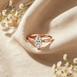 1‑3CT Moissanite Ring 925 Sterling Silver GRA Certified D Color Marquise Fine Jewelry Fade Resistant Daily Wear Fine Ornament
