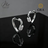 1mm Moissanite Earrings Round Cut D Color VVS1 925 Sterling Silver GRA Certified Factory Direct Non-fading Commute Wear