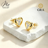Moissanite Earrings D Color Heart 925 Sterling Silver Plated GRA Certificate Hypoallergenic Ideal Gift Wholesale Factory Direct Perfect for Daily Wear
